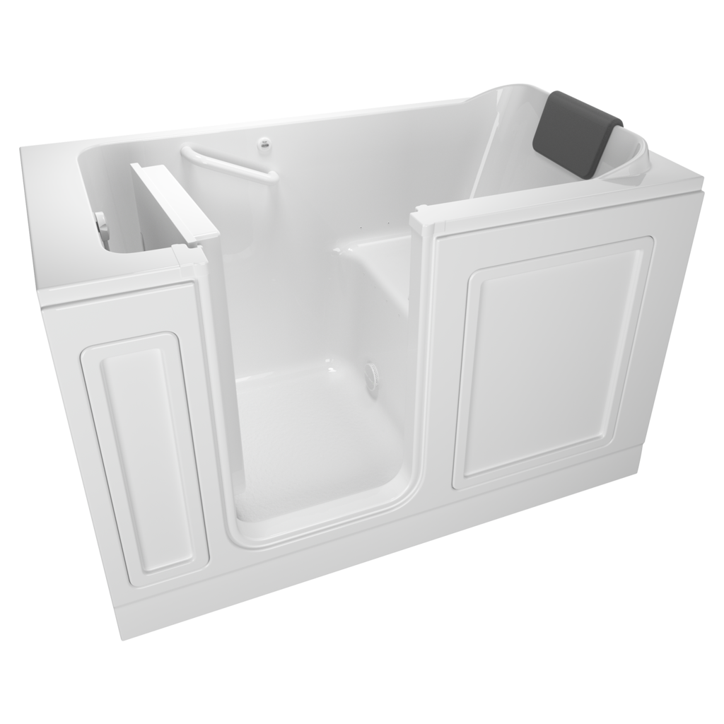Baignoire à porte en acrylique 32 x 60 pouces de la série Luxury avec système à remous - Vidange à gauche avec robinet